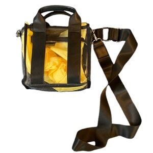 Clear crossbody bag with black details like NEW